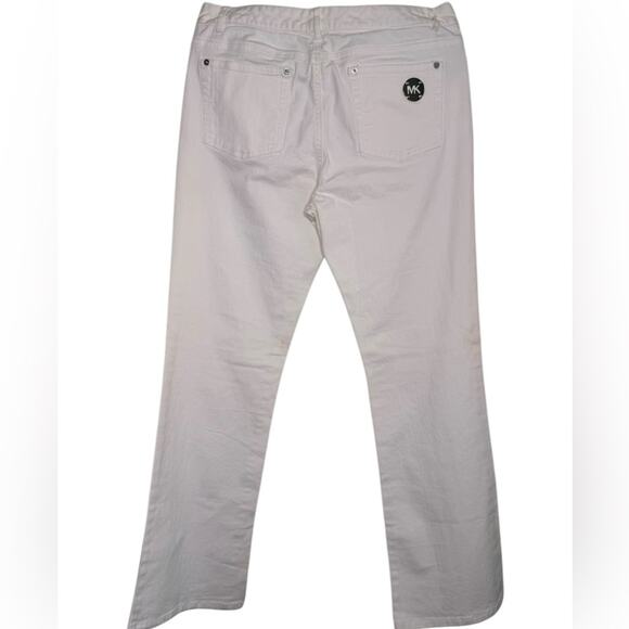 Michael Kors Straight Leg White Denim Jean Pants Womens Size 10 - Picture 3 of 15
